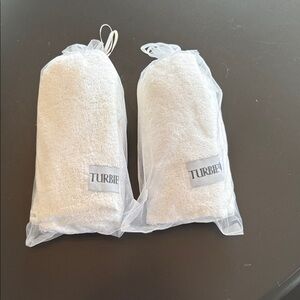 Set of Two Turbie Twist 100% Cotton Towel Wraps (New)